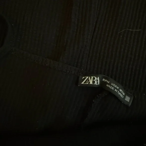 Zara Black Ribbed Romper - Picture 3 of 3